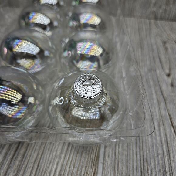 Ashland Christmas Glass Ornament Set 2.5" Iridescent DIY Craft Balls 8 Piece New - Picture 7 of 7